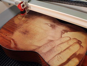 neil young laser engraved guitar music 3d print model - Mito3D