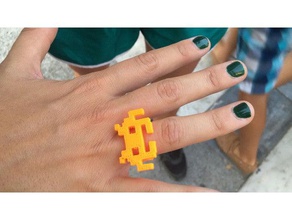 alien anillo anillos 3d print model - Mito3D