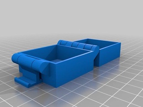 fivela caixa de impressão uma peça mais fácil abrir a trava contentores 3d print model - Mito3D