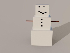 boneco de neve brinquedos jogos minecraft 3d print model - Mito3D