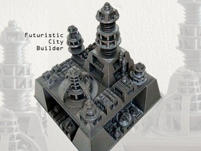 città futuristica generatore art edificio generativa poliedri procedurali la ricorsione ricorsiva stazione spaziale 3d print model - Mito3D