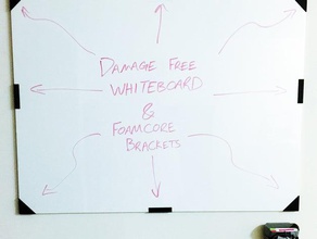 damage free whiteboard foamcore bracket office 3d print model - Mito3D