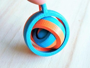 il giroscopio i giocattoli giochi chiave keychain portachiavi le chiavi catena 3d print model - Mito3D