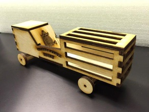 orange crate derby Auto Fahrzeuge Warenkorb lasercut 3d print model - Mito3D