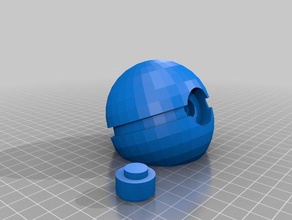 pokeball decoration dosnt open 3d printing 3d print model - Mito3D