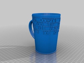 meine angepasste text-cup math Kunst 3d print model - Mito3D