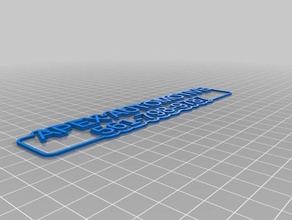 apex-Basis-text Links Schlüsselanhänger angepasst 3d print model - Mito3D