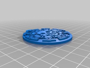 pirate keyring one face coins badges caribbean porte cle 3d print model - Mito3D