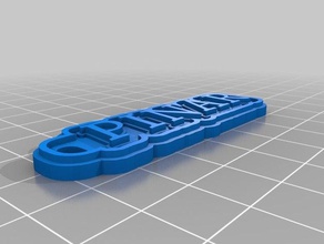 mi personalizados multilínea tag llavero pinar llaveros 3d print model - Mito3D