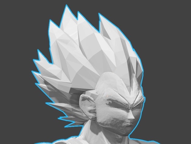 vegeta pas d'armure sculptures 3D print model - Mito3D