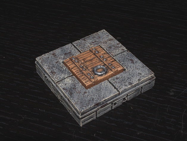 openforge 20 trap door toy game accessories dnd tiles dungeon miniatures openforge2 pathfinder rpg tabletop terrain 3D print model - Mito3D