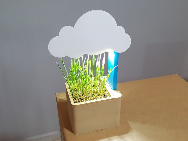 bulut çiçek saksısı dekor freecad 3D print model - Mito3D