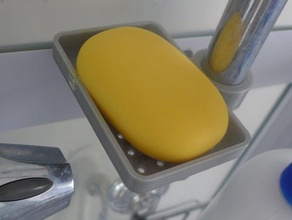 parametric soap dish shower bathroom soapdish holder tray 3d print model - Mito3D