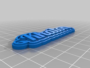 mi personalizados multilínea tag llavero llaveros 3d print model - Mito3D