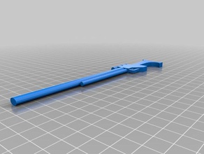 simple sniper fallout inspired props rifle 3d print model - Mito3D