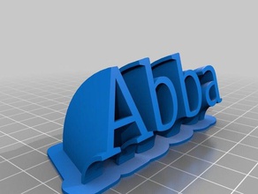 abba office personalizado 3d print model - Mito3D