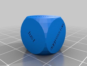 pem emozioni i dadi personalizzato 3d print model - Mito3D