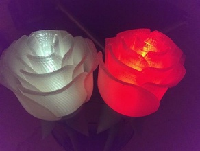 light-up rose stem pluggable art 3d print model - Mito3D