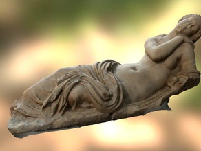 sleeping water nymph scans replicas 3d printing scan greek mythology naked nude roman rome sculpture statue woman 3d print model - Mito3D
