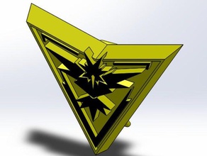 pokemon go - team instinto insignia monedas & insignias 3d print model - Mito3D