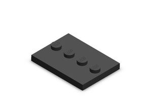 lego minifig base plate part 88646 toys games 3d print model - Mito3D