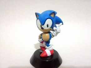 sonic games classic sanic smash bros trophy rolling 3d print model - Mito3D