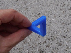 paradoja ilusiones triángulo de penrose optimizado interactivo art escher ilusión óptica 3d print model - Mito3D