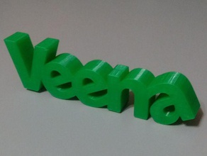 veena signs logos 3d name names 3d print model - Mito3D