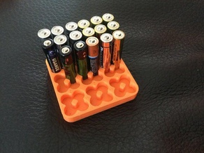 36 aaa battery tray organization customized 3d print model - Mito3D