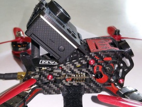 armattan armadillo 45 derece yüksek yi aksiyon kamerası monte edin rc araç siyah bonka dji In f1-4b 3 4 görüntüler Gümüş gopro hero plus mobius runcam xiaomi 3d print model - Mito3D