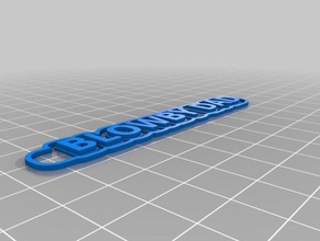 blowby dad text left keychains customized 3d print model - Mito3D
