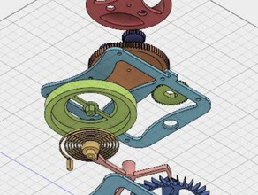 worlds most complicated 1 minute timer engineering clock mechanical 3d print model - Mito3D