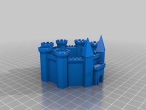 simple castle buildings structures customized 3d print model - Mito3D