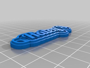 mi personalizados multilínea tag llavero llaveros 3d print model - Mito3D