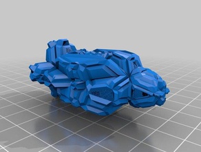 my customized procedural spaceship all random openscad vehicles 3d print model - Mito3D