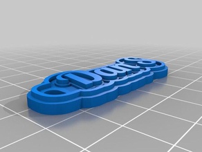 mi personalizados multilínea tag llavero llaveros 3d print model - Mito3D