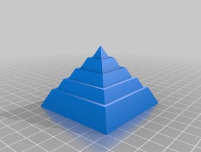 my first pyramid buildings structures 3d-modal first-time-modeler 3d print model - Mito3D