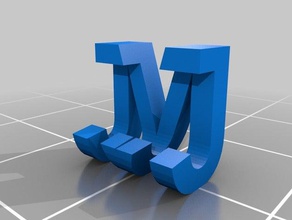 jm personalizado tofs3d letra de bloque signos logotipos 3d print model - Mito3D