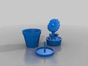 nested flower pot stash box 3 3d printing hidden hide money plant safe valuables 3d print model - Mito3D