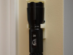 flashlight wall mount bracket organization 3d print model - Mito3D