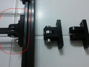 com parâmetros hictop eixo y a polia, rolamento de montagem 3d impressora partes prusa i3 3d print model - Mito3D
