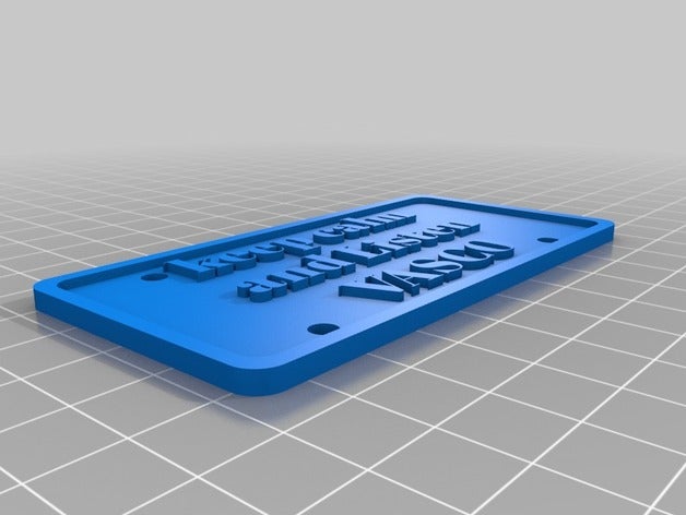 targa des signes les logos personnalisé 3D print model - Mito3D