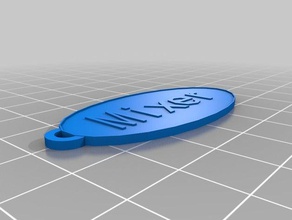 meu personalizados oval keychainmixer chaveiros 3d print model - Mito3D