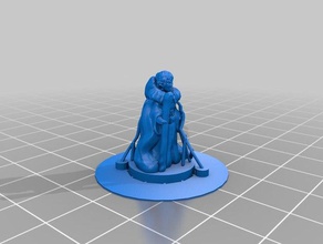 fantezi macera parti elf büyücü yazdırılabilir destekledi oyunlar 3d print model - Mito3D