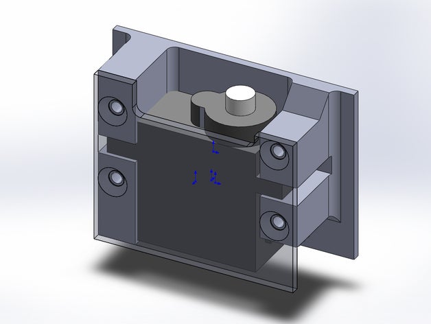 servo mount 9gr rc des véhicules 3D print model - Mito3D