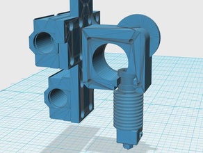 wanhao i3maker selectcocoon create titan extuder mounting plate 3d printer parts e3d v6 monoprice makerselect extruder duplicator i3 3d print model - Mito3D