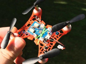 abeille rc des véhicules 75mm micro quadricoptère scisky miniquad mini openscad quadcopter frame 3d print model - Mito3D