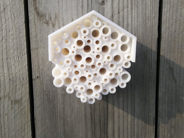 hotel abelha ao ar livre jardim colmeia bijenhotel erro buzz meio ambiente o mel favo de inseto solitária wasp 3D print model - Mito3D