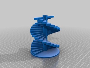 leonardo di vinci dupla hélice starcase esculturas 3d barra da steam 3d print model - Mito3D