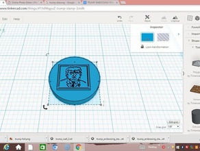 trump gaufrage timbre 3 bricolage 3d print model - Mito3D